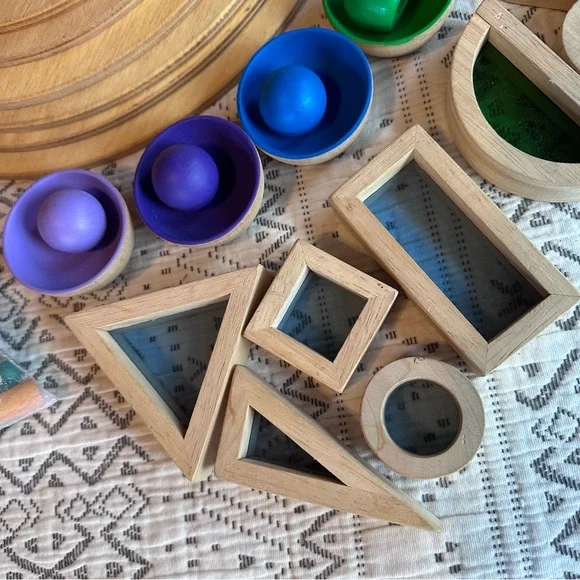 Fun Rainbow Wooden Toy Play Lot 🌈 - Picture 3 of 13